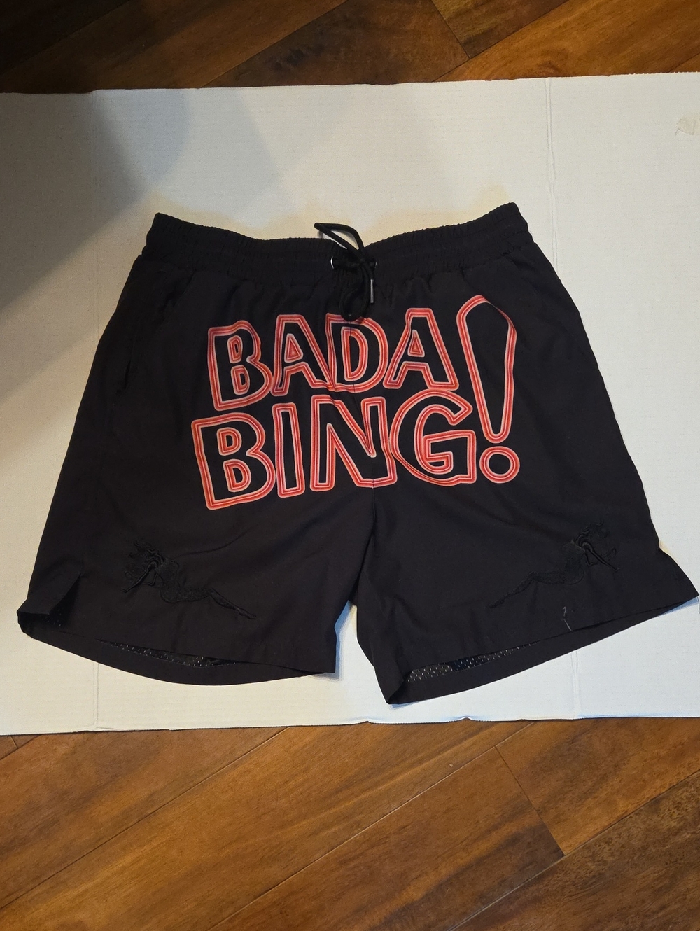 The Sopranos X Shoe Palace Men Shorts Large Black Bada Bing